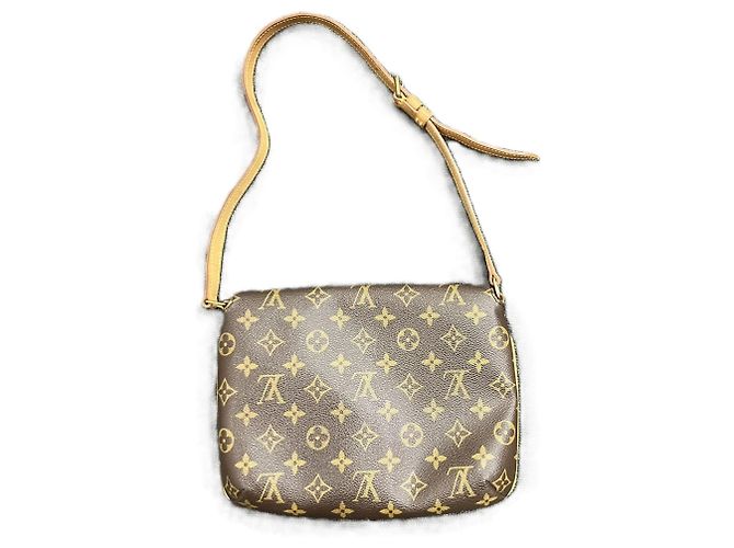 Bolso de hombro Louis Vuitton Monogram Musette Tango Castaño - vista 2