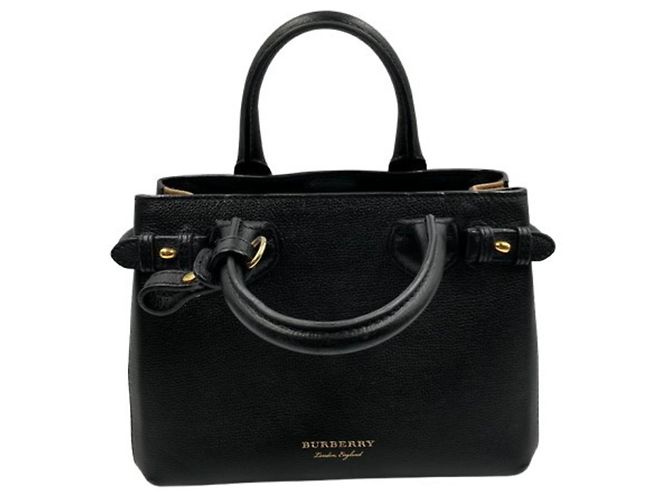 Borsa a mano Burberry Banner Bag Medium in nero - vista 9