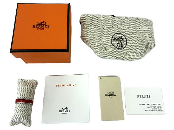 Hermès Anillo Hermes Uni Ring PM Metal Ring Plata Roja - vista 9