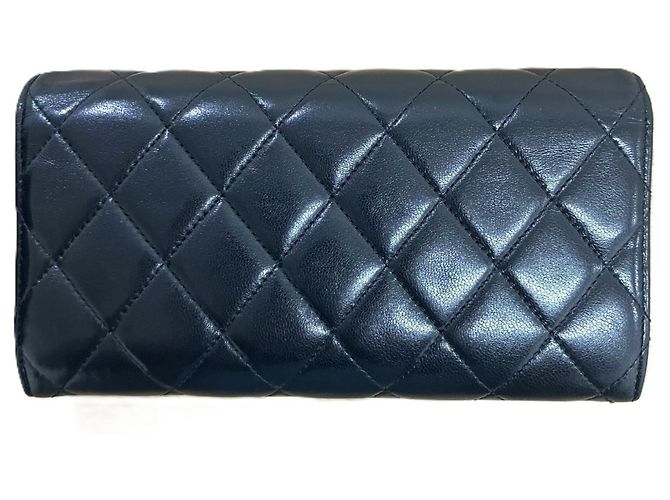 Cartera larga Chanel Matelassé de piel de cordero Negro - vista 2