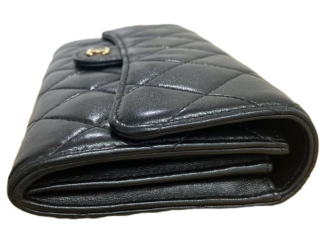 Cartera larga Chanel Matelassé de piel de cordero Negro - vista 3