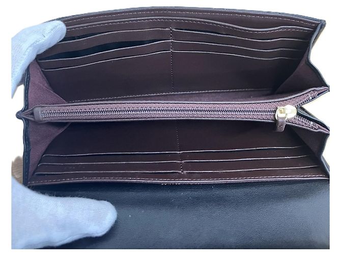 Cartera larga Chanel Matelassé de piel de cordero Negro - vista 7