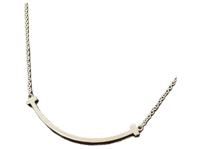Autre Marque Collana Tiffany & Co. T Smile in oro bianco D'oro - vista 3