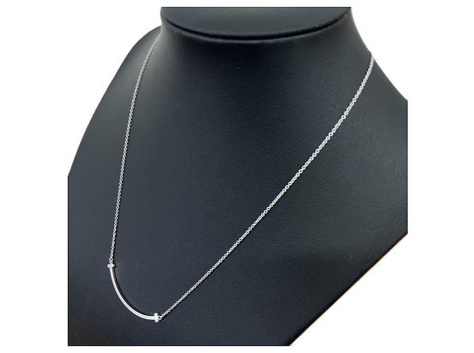 Autre Marque Collana Tiffany & Co. T Smile in oro bianco D'oro - vista 4