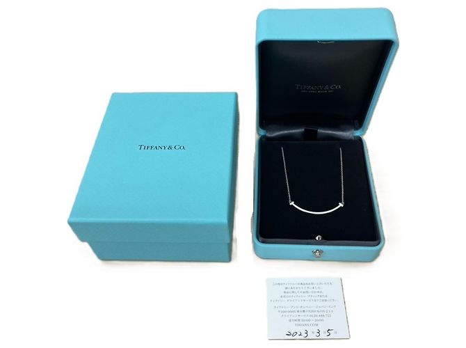 Autre Marque Collana Tiffany & Co. T Smile in oro bianco D'oro - vista 7