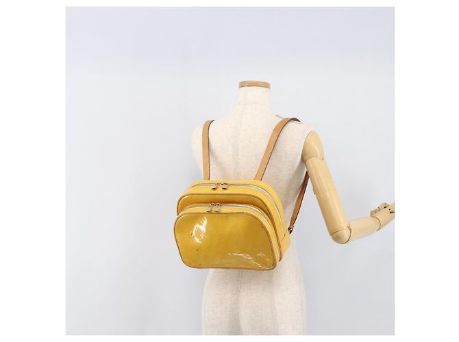 LOUIS VUITTON Monogram Vernis Marley Backpack Yellow M91040 LV Auth hk4072 Gelb - Ansicht 23