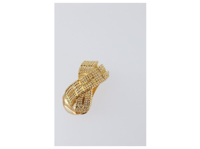Orecchini Christian Dior metallo Gold Tone Auth SW2809 - vista 2