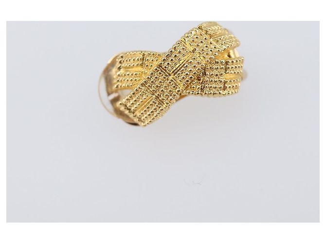 Orecchini Christian Dior metallo Gold Tone Auth SW2809 - vista 6