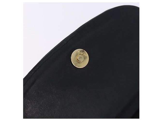 Bolsa de Ombro com Corrente BALLY em Couro Preto e Dourado Auth 201246 - vista 16