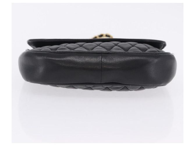 Bolsa de Ombro com Corrente BALLY em Couro Preto e Dourado Auth 201246 - vista 9