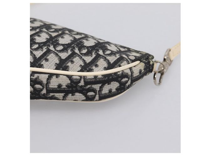Christian Dior Trotter Saddle Accessory Pouch PVC Black White Auth 201266V - view 10