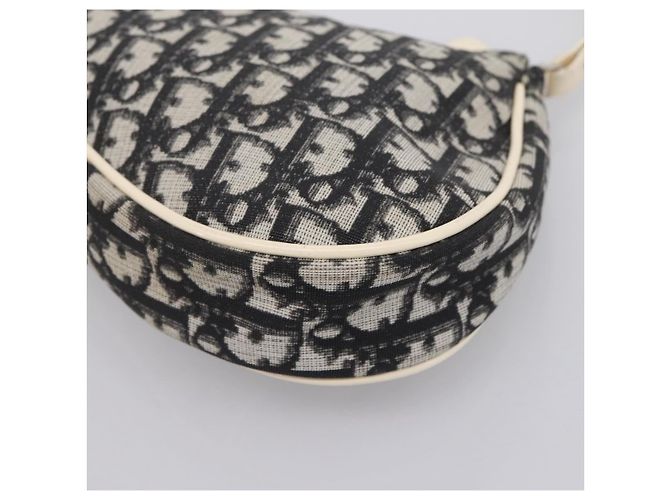 Christian Dior Trotter Saddle Accessory Pouch PVC Black White Auth 201266V - view 12