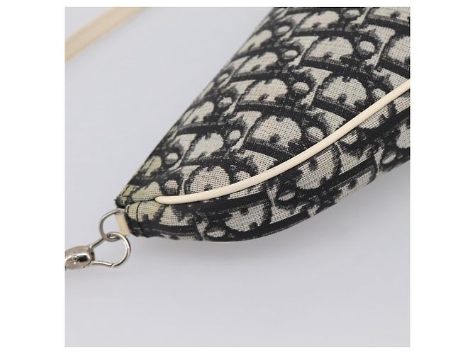 Christian Dior Trotter Saddle Accessory Pouch PVC Black White Auth 201266V - view 13