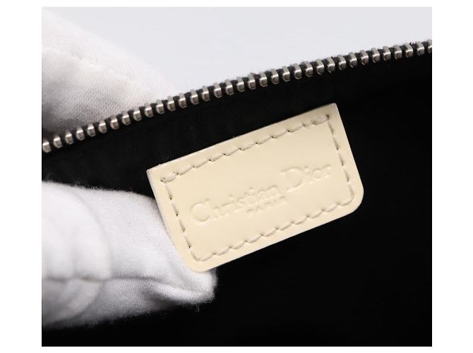 Christian Dior Trotter Saddle Accessory Pouch PVC Black White Auth 201266V - view 15