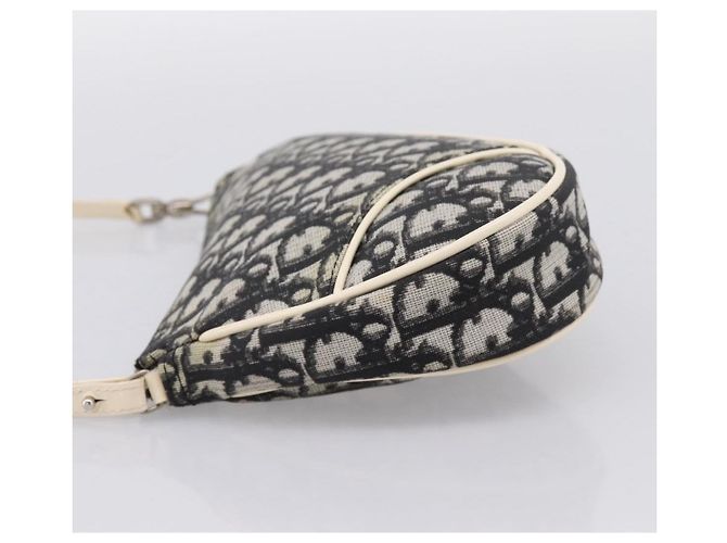 Christian Dior Trotter Saddle Accessory Pouch PVC Black White Auth 201266V - view 4
