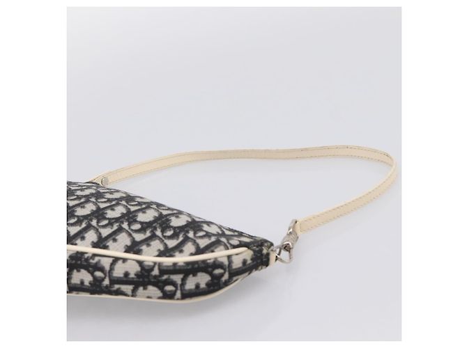 Christian Dior Trotter Saddle Accessory Pouch PVC Black White Auth 201266V - view 8