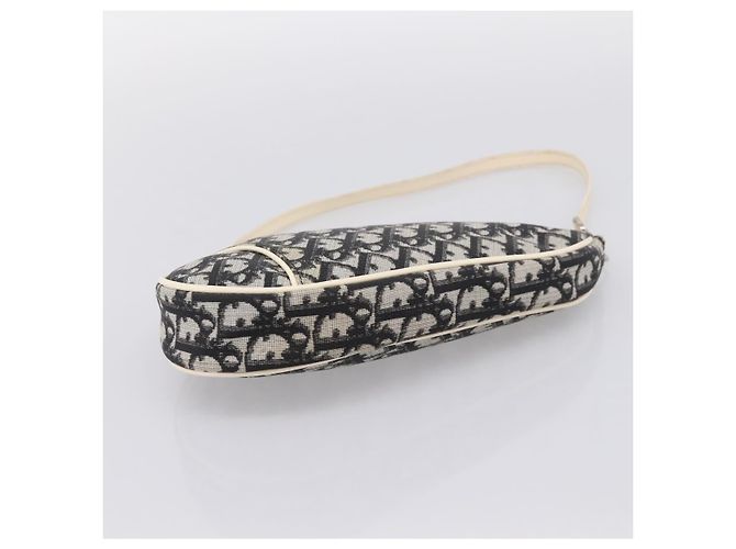 Christian Dior Trotter Saddle Accessory Pouch PVC Black White Auth 201266V - view 9