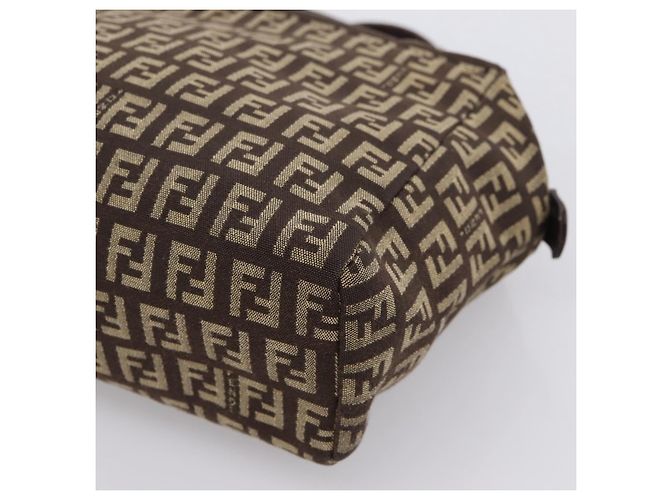 Borsa a mano FENDI Zucchino Canvas Marrone Auth 203176 - vista 10