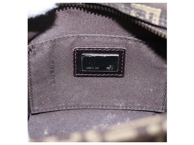 Borsa a mano FENDI Zucchino Canvas Marrone Auth 203176 - vista 15
