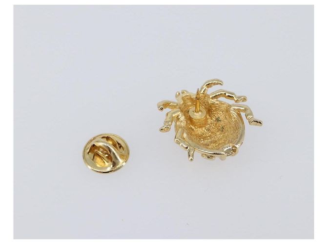 Spilla Christian Dior Ladybug metallo Gold Auth SW2812 D'oro - vista 10