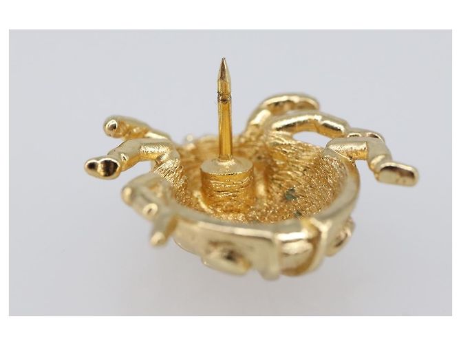 Spilla Christian Dior Ladybug metallo Gold Auth SW2812 D'oro - vista 11