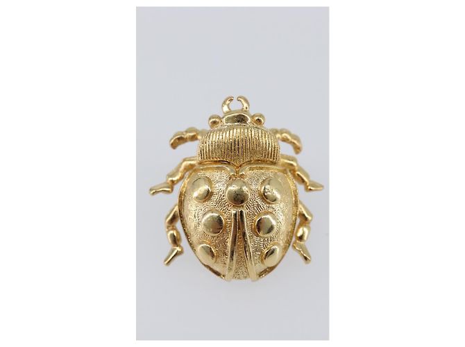 Spilla Christian Dior Ladybug metallo Gold Auth SW2812 D'oro - vista 2