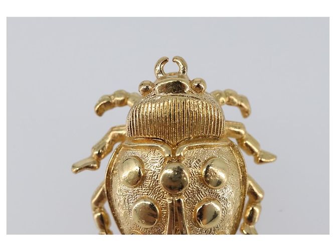 Spilla Christian Dior Ladybug metallo Gold Auth SW2812 D'oro - vista 3