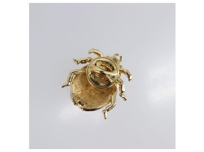 Spilla Christian Dior Ladybug metallo Gold Auth SW2812 D'oro - vista 6
