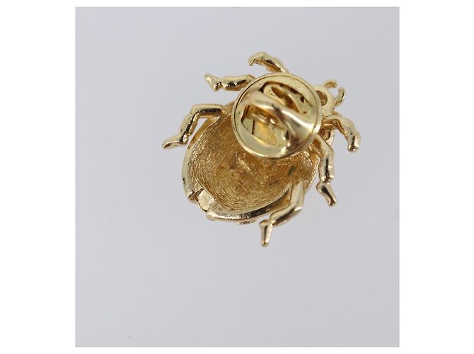 Spilla Christian Dior Ladybug metallo Gold Auth SW2812 D'oro - vista 9
