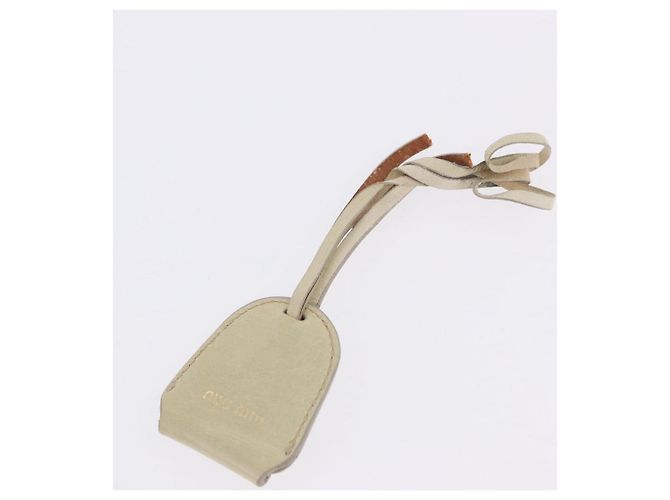 Borsa a tracolla Miu Miu Matelassé in pelle 2way White Gold Auth 202953V Bianco D'oro - vista 28