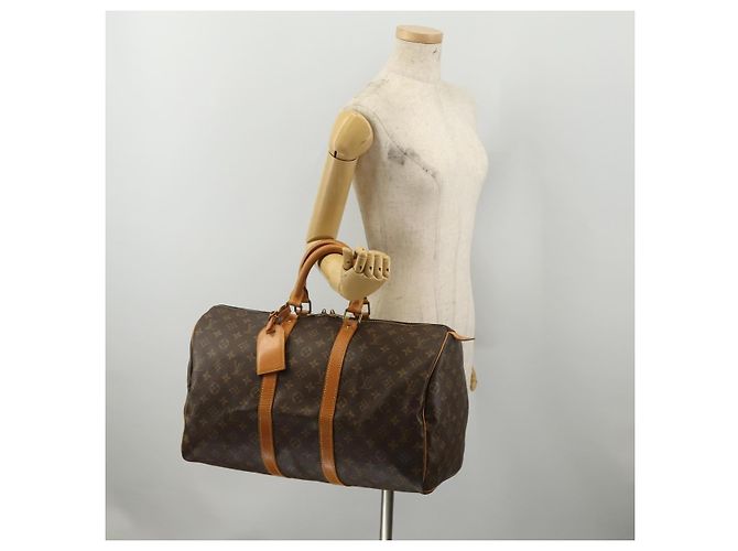 LOUIS VUITTON Monogram Keepall 45 Boston Bag M41428 LV Auth 198954 Monograma - vista 22