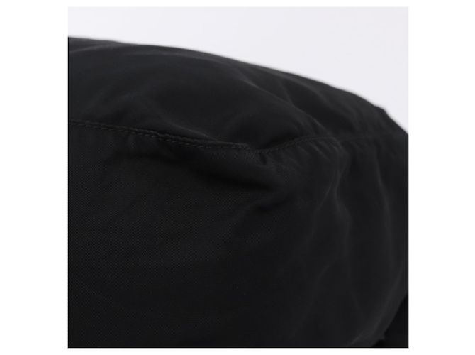 Bolsa de Ombro PRADA Nylon Black Silver Auth 197698A Preto Prata - vista 13
