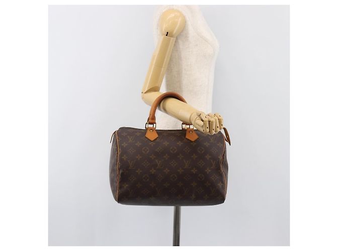 LOUIS VUITTON Monogram Speedy 25 Hand Bag M41528 LV Auth 200486 Monogramma - vista 22