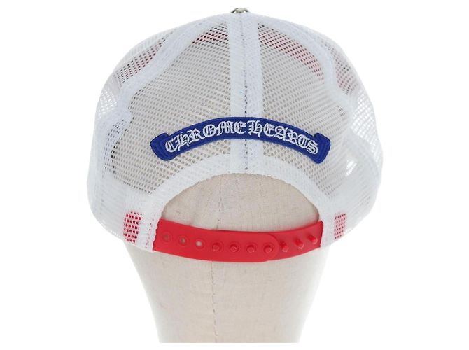 Cappello Chrome Hearts Polyester Mesh Red Auth mr2896SM Rosso - vista 3
