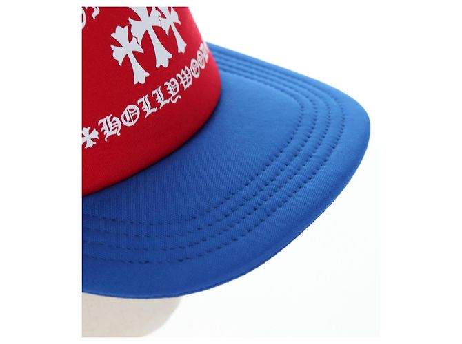 Cappello Chrome Hearts Polyester Mesh Red Auth mr2896SM Rosso - vista 6