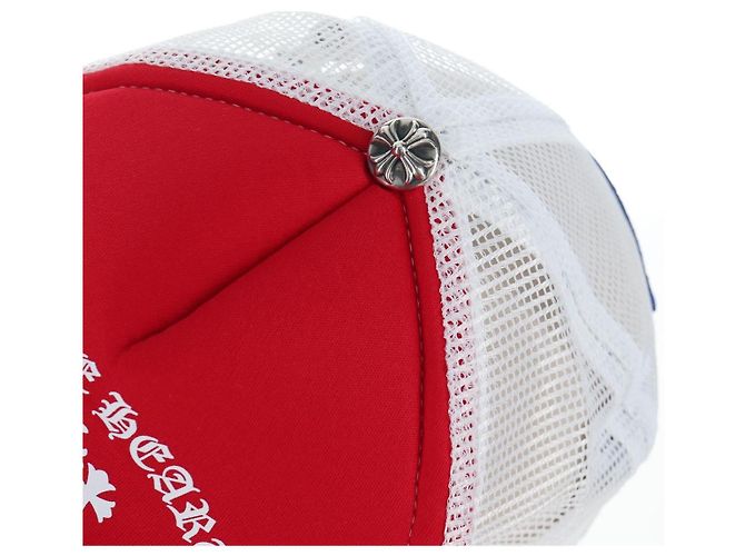 Cappello Chrome Hearts Polyester Mesh Red Auth mr2896SM Rosso - vista 8