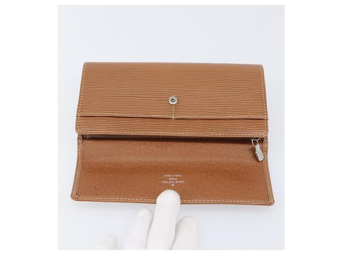 LOUIS VUITTON Epi Portefeiulle Sarah Long Wallet Brown M60321 LV Auth bs36813 Marrone - vista 17