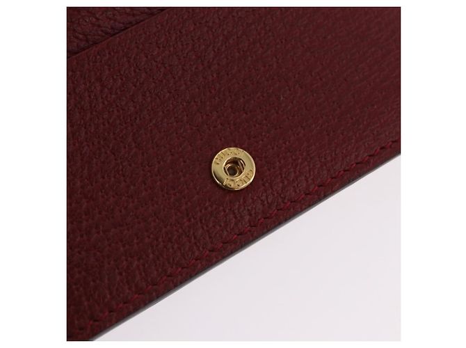 Cartera GUCCI Web Sherry Line Trifold PVC Rojo Dorado 523155 Auth 203338M - vista 13