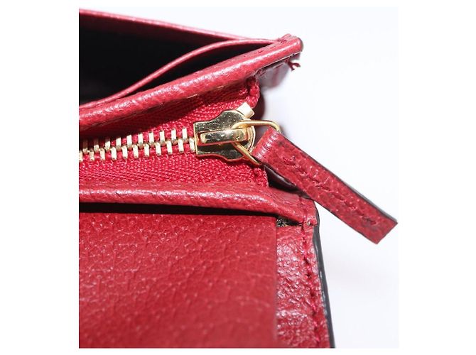 Cartera GUCCI Web Sherry Line Trifold PVC Rojo Dorado 523155 Auth 203338M - vista 19