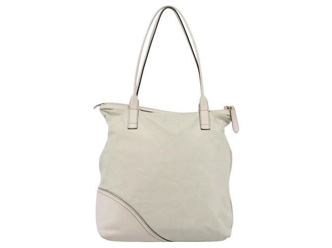 GUCCI Abbey Tote Bag aus Leder Weiß Goldfarben 182492 Auth ti4020 - Ansicht 3