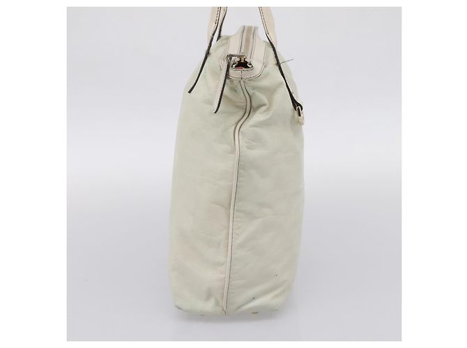 GUCCI Abbey Tote Bag aus Leder Weiß Goldfarben 182492 Auth ti4020 - Ansicht 4