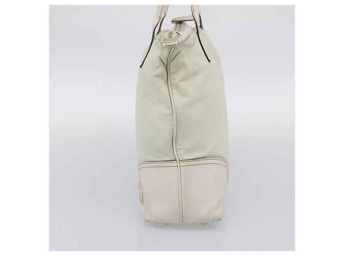 GUCCI Abbey Tote Bag aus Leder Weiß Goldfarben 182492 Auth ti4020 - Ansicht 5