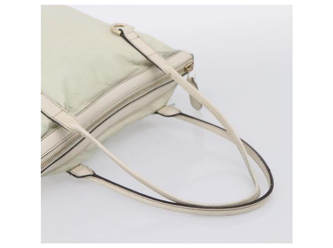 GUCCI Abbey Tote Bag aus Leder Weiß Goldfarben 182492 Auth ti4020 - Ansicht 7