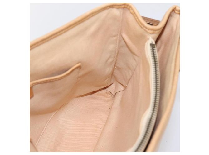 Céline Borsa a mano CELINE C Macadam Canvas Beige Tono Oro Auth 201317 - vista 16