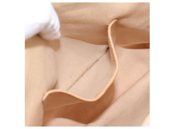 Céline Borsa a mano CELINE C Macadam Canvas Beige Tono Oro Auth 201317 - vista 18