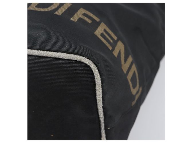 Borsa a mano FENDI Canvas Black Silver Auth 201220 Nero Argento - vista 10