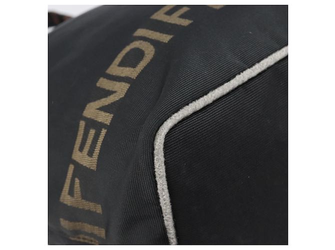 Borsa a mano FENDI Canvas Black Silver Auth 201220 Nero Argento - vista 11