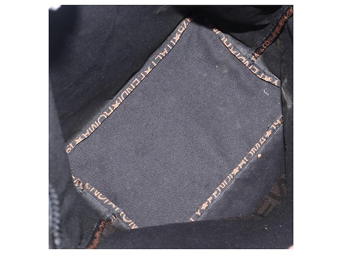 Borsa a mano FENDI Canvas Black Silver Auth 201220 Nero Argento - vista 16