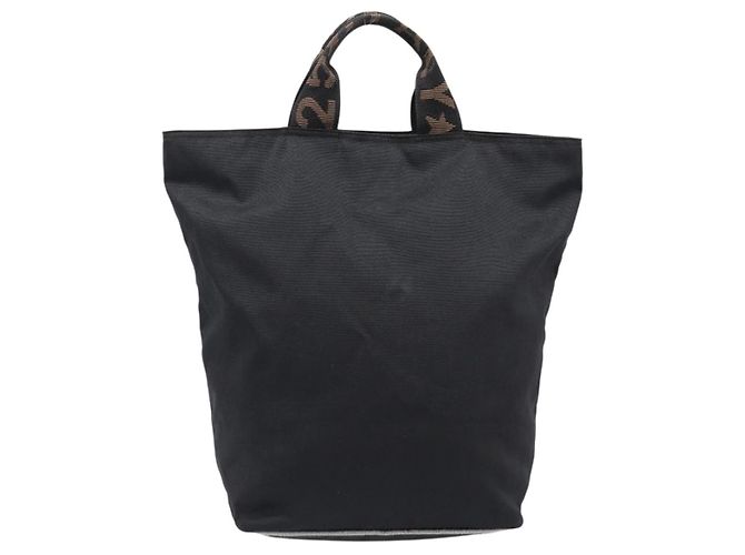 Borsa a mano FENDI Canvas Black Silver Auth 201220 Nero Argento - vista 3