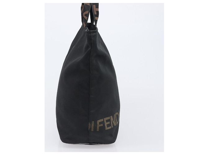 Borsa a mano FENDI Canvas Black Silver Auth 201220 Nero Argento - vista 5